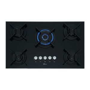 Cooktop a Gás Fischer 5 Bocas Tripla Chama Infinity com Trempe de Ferro Fundido e Mesa de Vidro