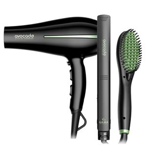 Kit Secador De Cabelo Gama Avocado 220 - 240 V ~ 50/60 Hz + Chapinha + Escova Eletrica