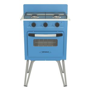 Fogão Portátil 2 Bocas Venax Gemini Vetrô GLP Azul