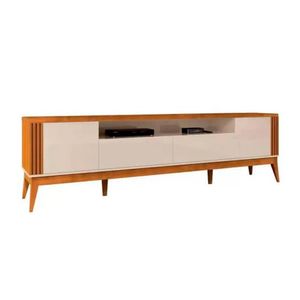 Rack Morgan 2,20m Para Tvs De Até 75\" Off White/cedro Naturale