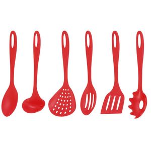 Jogo De Utensilios 6 Peças De Nylon Utily Vermelho