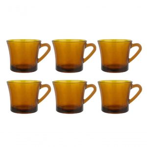 Jogo Xicaras Cha Vidro 6pcs