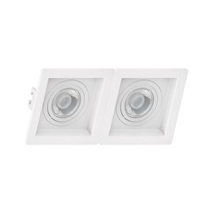 Spot De Embutir Recuado Linked Save Energy Para 2 Lâmpadas Ar70 Gu10 Bivolt Branco Se-330.2072