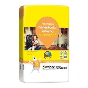 Argamassa Cimentcola Interno Cinza 20kg Tipo Aci Embalagem Papel - Quartzolit