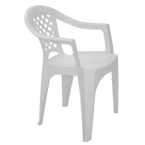 Cadeira Com Braços Em Polipropileno Branco Tramontina Iguape Basic - Tramontina