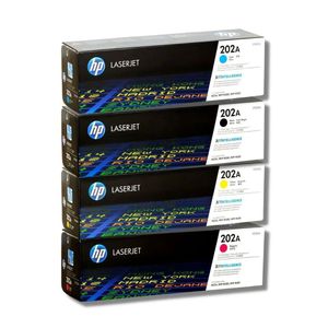 Kit 4x Toner 202a Hp Original (4 Cores) Cf500a Cf501a Cf502a Cf503a M281fdw M254dw