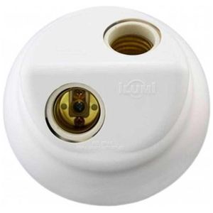 Plafon Ilumi Branco Borne Porc 100w 2 Lamp 18092 Ilumi