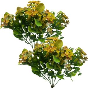 Kit 12 Plantas Kalanchoe Artificial Amarelo Flor Jardim 30cm
