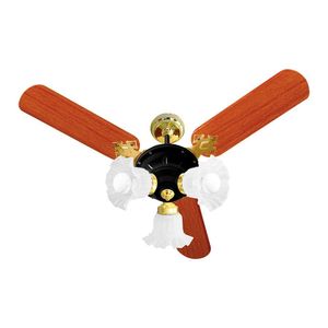 Ventilador De Teto Venti-Delta New Zeta Com 3 Pás Mogno/Preto 127V 34-3105