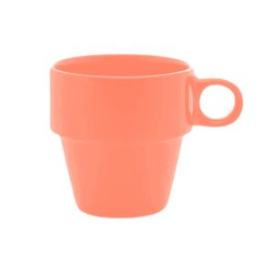 Xícara Para Café De Porcelana Empilhável 90 Ml Collor Rosa