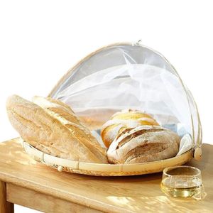 Cesto Porta Pão Bolo Frutas Cobertura Retrátil Redondo 40 Cm