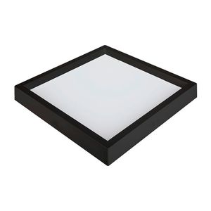 Painel De Led Nordecor Quadrado Kais De Sobrepor Recuado 36w Bivolt Preto 6500k Luz Branca 4272