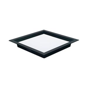 Painel De Led Nordecor Quadrado Kais De Embutir Recuado 24w Bivolt Preto 3000k Luz Amarela 4214