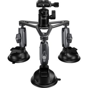 Ventosa Tripla Para Câmeras De Ação Gopro E Similares - Telesin