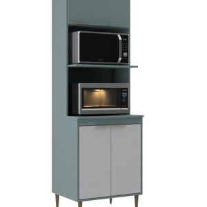 Armário Torre Quente Forno E Micro 40 Litros Jade Grey Branco