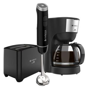 Kit Trio Black Cadence - Cafeteira - Mixer Inox - Torradeira - 220V