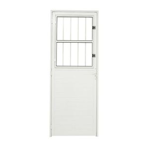 Porta Social Lambril Alumínio 2,10 X 90 Lado Direito Branco