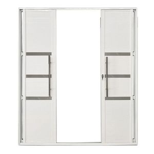Porta Sacada Lambril 4 Folhas 210 X 180 De Alumínio Branco