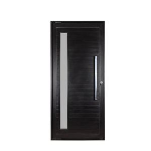 Porta De Aluminio Lambril 210x100cm Com Puxador Topsul Preto
