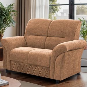 Sofá 2 Lugares Cama Inbox Mourato Com 140cm De Largura Caramelo
