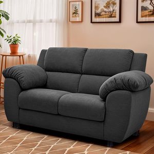 Sofá 2 Lugares Cama Inbox Paris Com 152cm De Largura Cinza Escuro