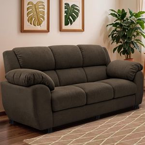 Sofá 3 Lugares Cama Inbox Paris Com 202cm De Largura Marrom