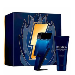 Kit Carolina Herrera Bad Boy Cobalt Masculino - Eau De Parfum 100ml + Gel De Banho 100ml