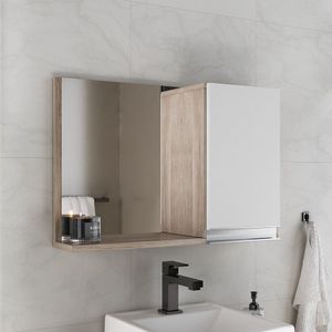 Espelheira 60cm Madeirado Branco