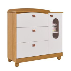 Cômoda Infantil 4 Gavetas Florida Espresso Móveis Nature branco