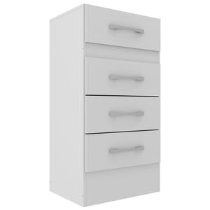 Cômoda Infantil Diana 4 Gavetas Quarto Branco