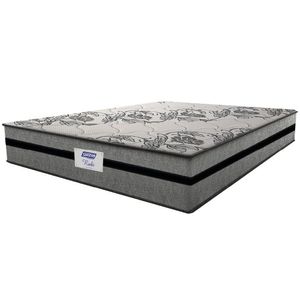 Colchão Casal Queen Gazin Com Molas Ensacadas Rubi 158x198x32cm Cinza/preto - Suporta Até 120 Kg Cinza