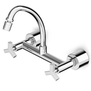 Misturador Para Cozinha De Parede Bica Móvel Com Arejador Articulado Up Cromado