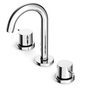 Kit Com 2 Misturador Para Lavatório De Mesa Com 3 Furos E Válvula De Escoamento Basic Celite Cromado