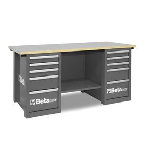 Bancada De Trabalho Madeira Gaveteiros Painel C57s-c-g Beta