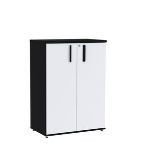 Armário Intermediário 02 Portas Pivotante Aic1100 Preto-branco