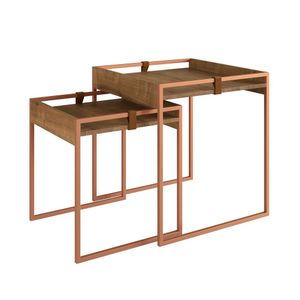 Conjunto Mesa Lateral Columbia 55cm X 45cm X 60cm Woodmel