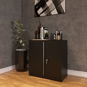 Armário De Aço 2 Portas Ap406sl Clássico Preto