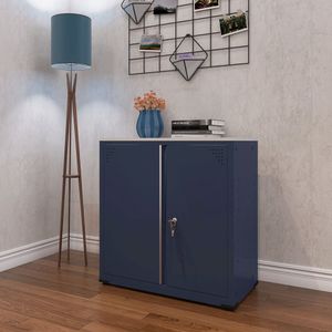 Armário De Aço 2 Portas Ap406sl Clássico Azul Del Rey