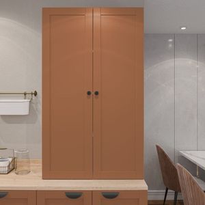 Armário Alto Aéreo 2 Portas 135cm Arizona Cabecasa Madeiramadeira Branco Terracota