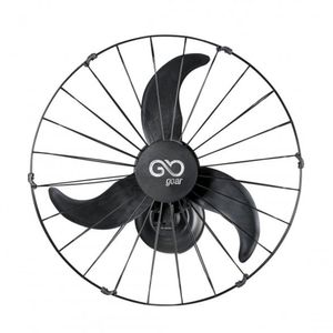 Ventilador de Parede Goar V60 60cm com 3 Pás Preto Monovolt 220V
