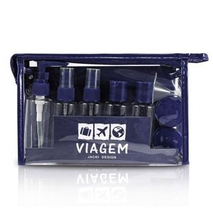 Kit De Frascos Com 10 Peças Jacki Design Azul