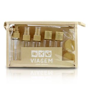 Kit De Frascos Com 10 Peças Jacki Design Creme