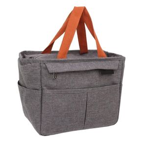 Bolsa Lancheira Térmica Marmiteira Com Alça Transversal Multiuso Trabalho Academia Piquenique Cinza