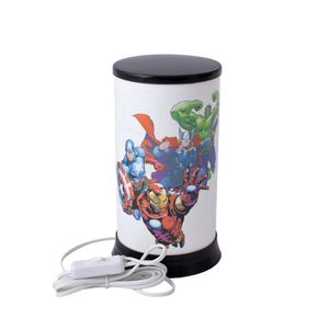 Luminária De Mesa Hug Marvel Vingadores Heróis 24cm Modelos Personagens Branco