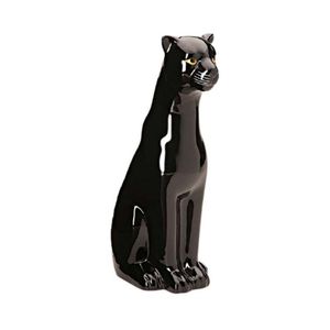 Escultura Pantera Negra Em Cerâmica 13850 Mart
