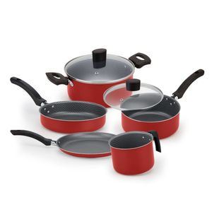 Conjunto De Panelas Basic Enjoy 5peças Antiaderente Alegrete Vermelho