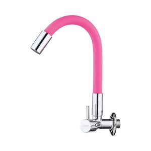 Kit 2 Torneiras Cozinha Parede Gourmet Flexível Luxo Rosa