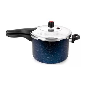 Panela Pressão 4.5 Litros Antiaderente Aa Tp Polida Stone Azul Stone