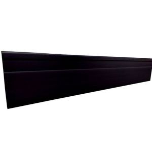 Kit Com 20 Barras Rodapé De Pvc 7cm X 15mm X 2,40m Master Bariri 48m Preto
