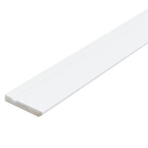 Kit Com 30 Barras Rodapé De Mdf 10cm X 15mm X 2.20m Revestido Frisado Casablanca 66m Branco